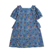 chiffon puff sleeve dress, view 2 - MRSLM