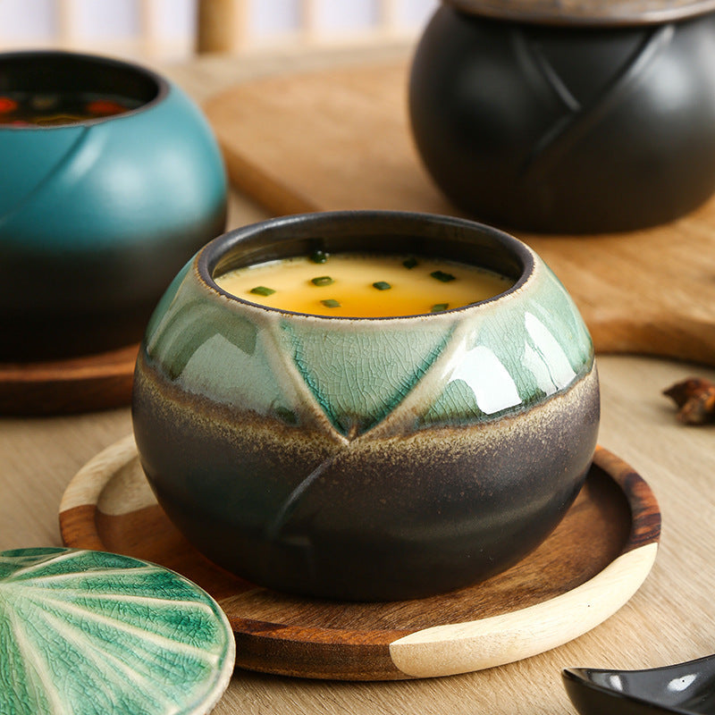 ceramic bamboo hat stew bowl, view 2 - MRSLM
