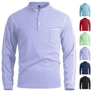 Men's long-sleeve waffle-knit henley shirt - MRSLM