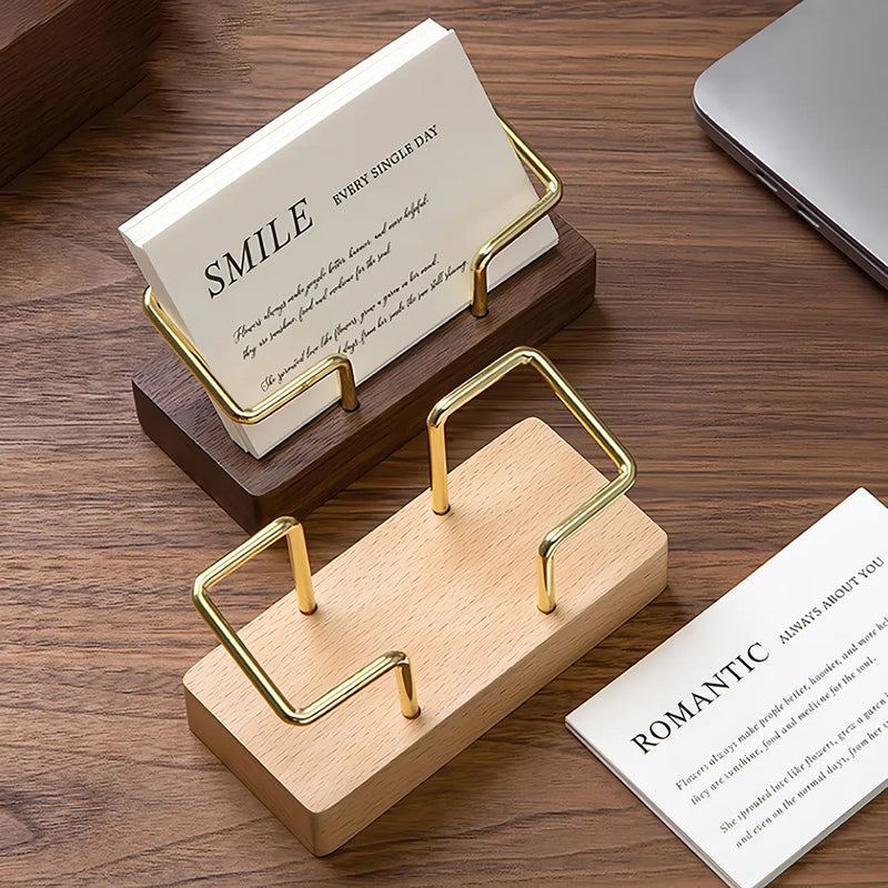 wooden business card holder, view 5 - MRSLM
