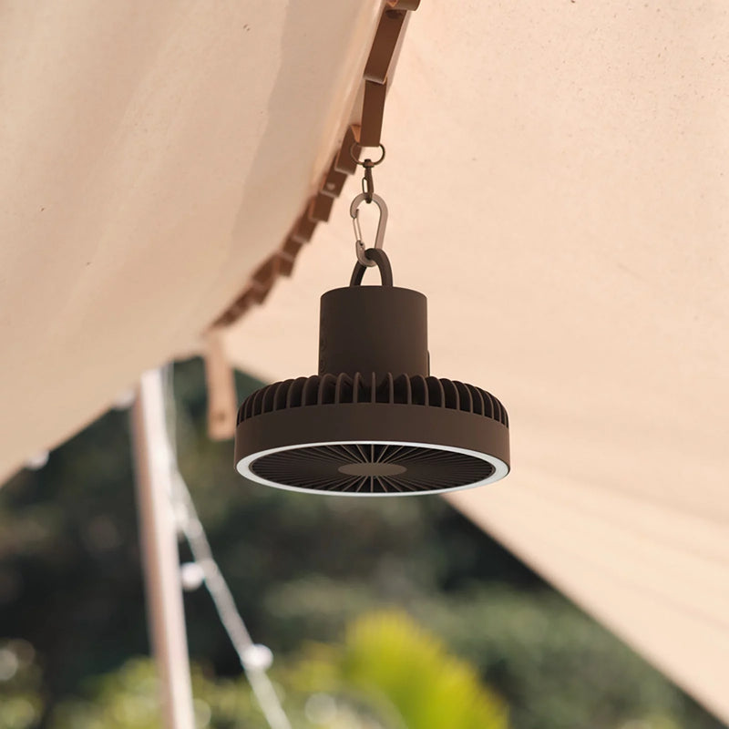 rechargeable camping fan with LED light, view 13 - MRSLM