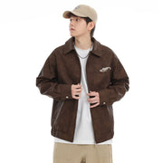 American retro PU leather coat, view 2 - MRSLM