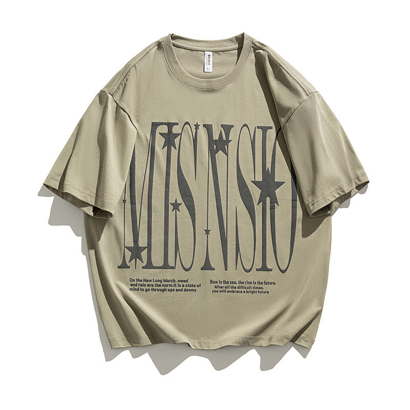 men's cotton round neck T-shirt, view 7 - MRSLM