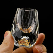 Borosilicate glass double bottom gold foil tea cup, view 8 - MRSLM