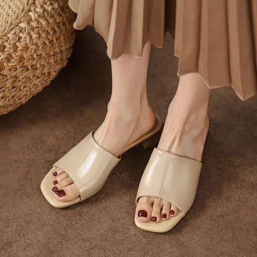 thick heel open toe sandals for women - MRSLM