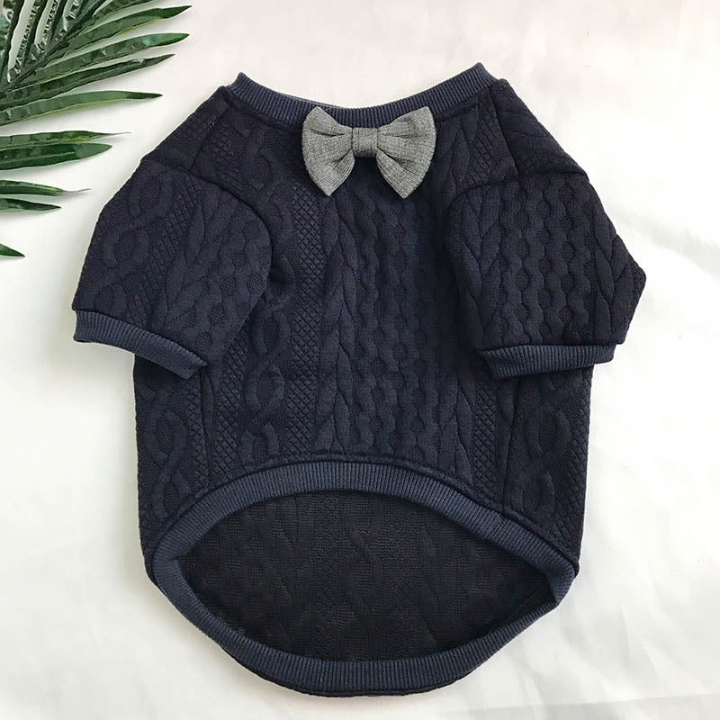 Fashion dog coat with bow tie, view 4 - MRSLM