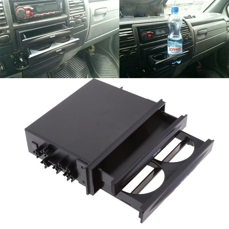 car cup holder and radio pocket organizer, view 4 - MRSLM