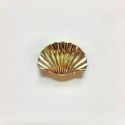 gold metal shell hair claw clip, view 2 - MRSLM