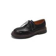 women's leather platform shoes, view 2 - MRSLM