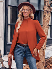 women's half collar faux two-piece shirt, view 10 - MRSLM