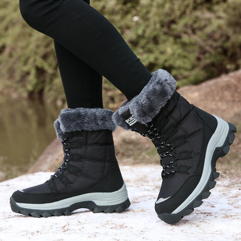 women's fleece-lined snow boots, view 3 - MRSLM