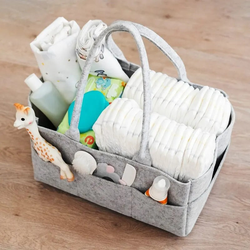 felt diaper storage bag, view 7 - MRSLM