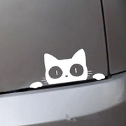 reflective peeking cat car decal, view 6 - MRSLM