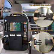 car seat back organizer with anti-kick mat, view 6 - MRSLM