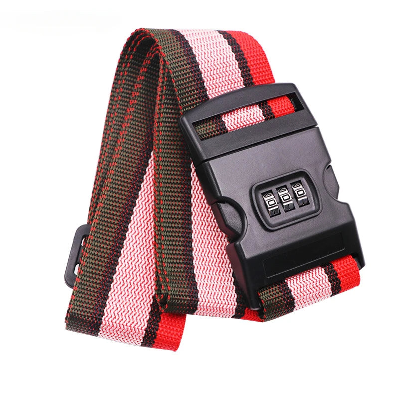 travel luggage strap with password lock, view 2 - MRSLM