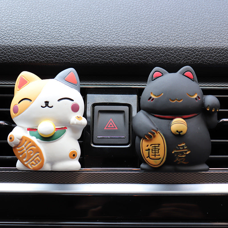 lucky cat car air freshener, view 4 - MRSLM