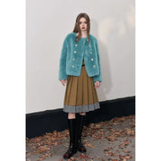 mid-length plaid skirt with belt, view 6 - MRSLM