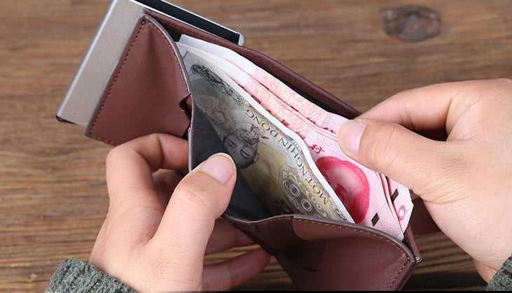 RFID aluminum card holder wallet, view 5 - MRSLM