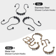 stainless steel shower curtain hooks, view 6 - MRSLM