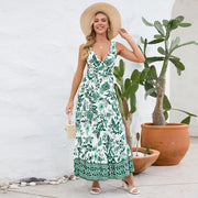 floral paisley V-neck dress, view 2 - MRSLM