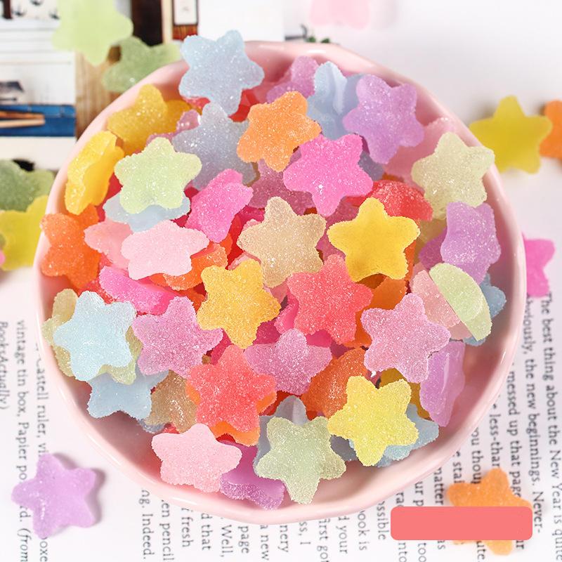 heart and star nail resin charms, view 5 - MRSLM