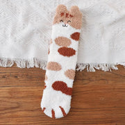 kitten fleece floor socks, view 5 - MRSLM