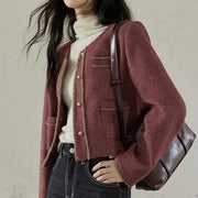 plaid tweed short jacket - MRSLM