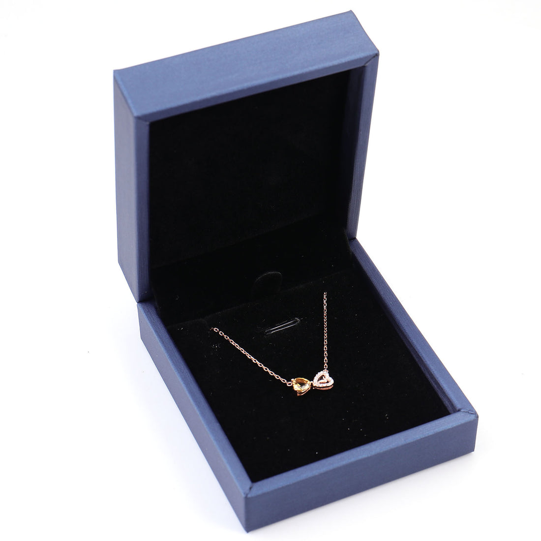 K Rose Gold Moissanite Necklace