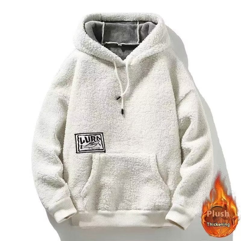 Men's thick fleece pullover hoodie, view 7 - MRSLM