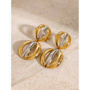 Geometric hoop earrings, view 5 - MRSLM