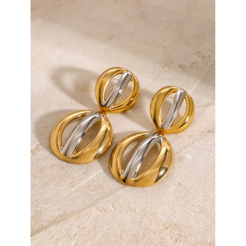 Geometric hoop earrings, view 5 - MRSLM