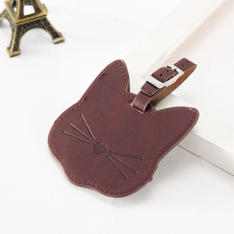 cartoon cat luggage tag, view 5 - MRSLM