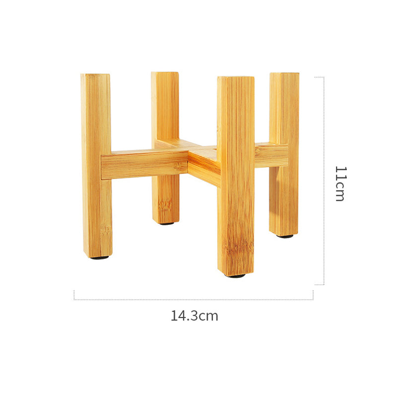 adjustable bamboo plant stand, view 3 - MRSLM