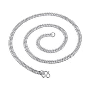 men's bold silver Cuban chain necklace, view 8 - MRSLM