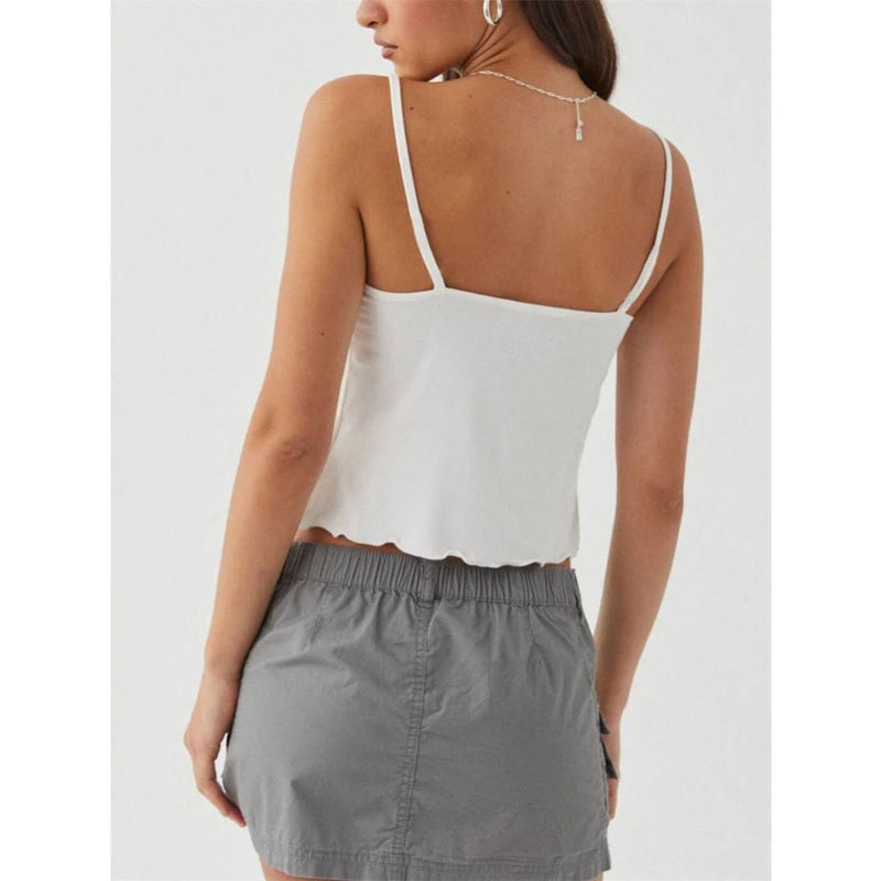 Sleeveless crop top with side bandage, view 7 - MRSLM