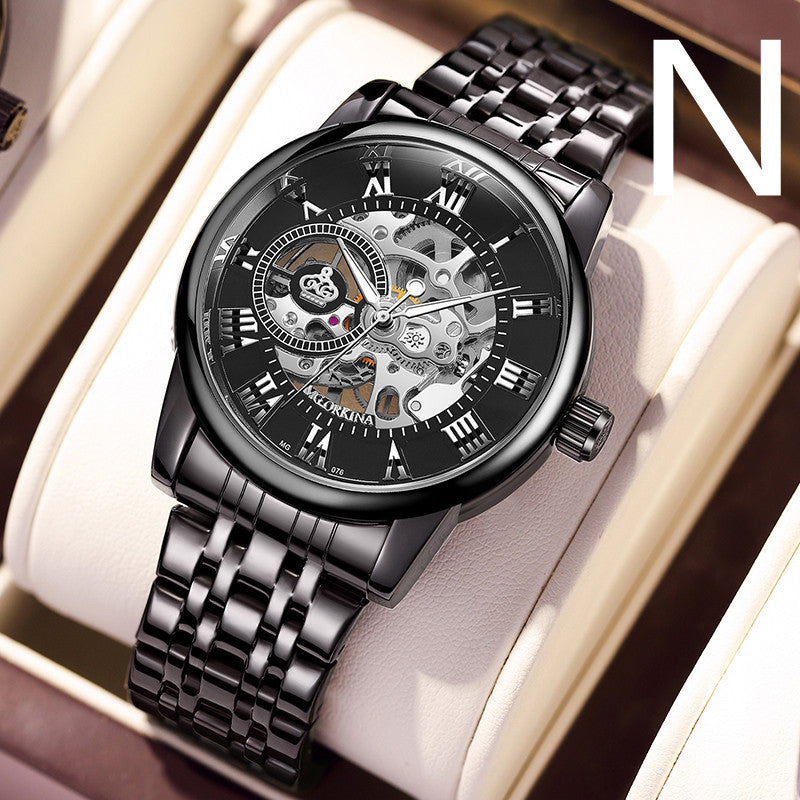 men's automatic hollow watch, view 5 - MRSLM