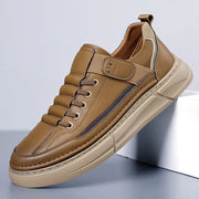 vintage british men casual leather loafers, view 2 - MRSLM