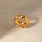 gold plated rhinestone ring, view 7 - MRSLM