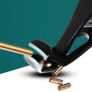 angled stainless steel toenail clipper with file, view 5 - MRSLM