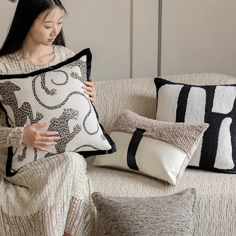 jacquard embroidered decorative pillow covers, view 8 - MRSLM