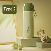stainless steel insulated water bottle with straw lid, view 3 - MRSLM