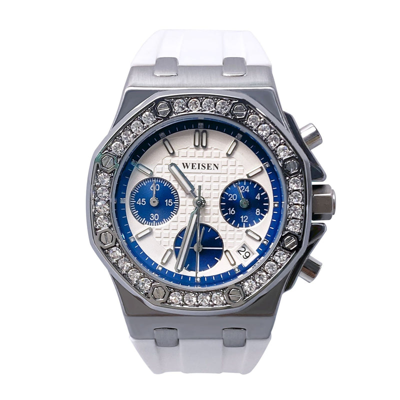 women's multifunction silicone strap watch, view 2 - MRSLM