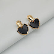 black heart drop earrings, view 6 - MRSLM