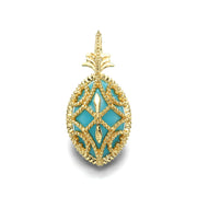 hollow pattern double-sided water drop pendant, view 4 - MRSLM