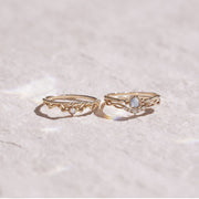 aquamarine gold plated 925 silver thin ring, view 2 - MRSLM