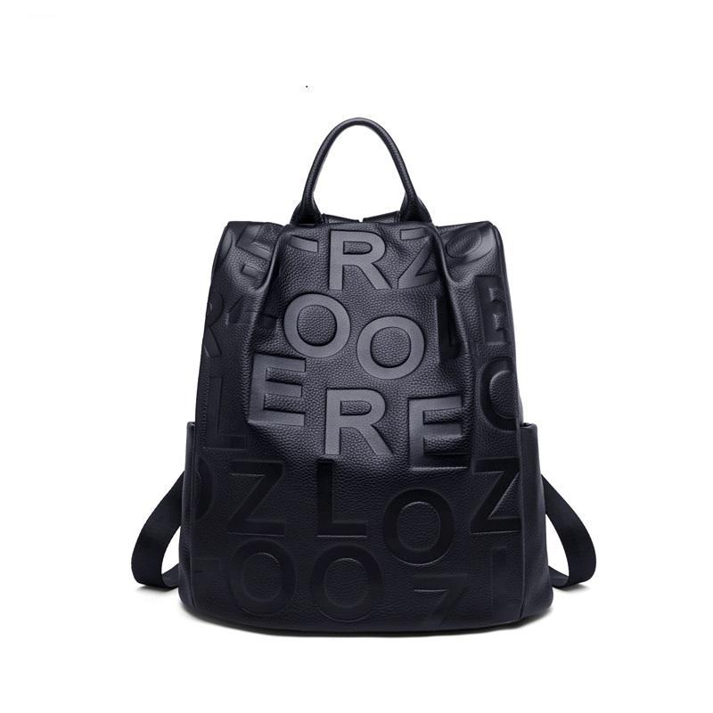 genuine leather women's backpack, view 5 - MRSLM