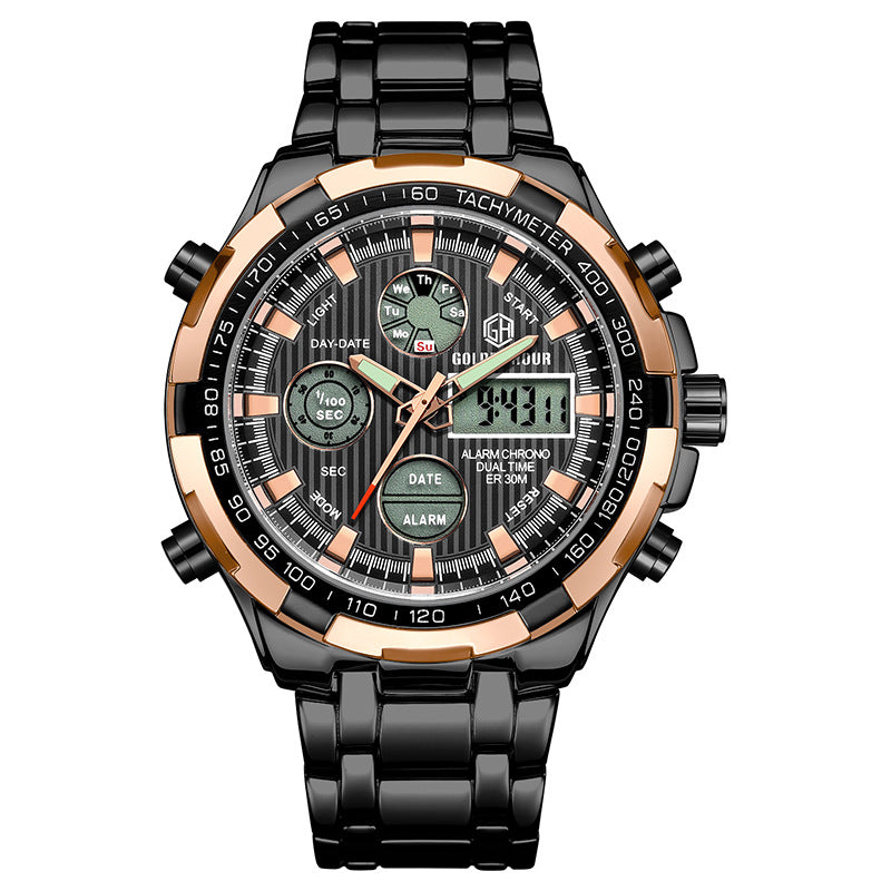 men's steel sports watch with alarm, view 11 - MRSLM