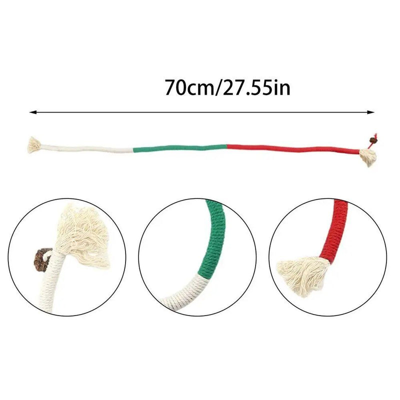cotton rope cat teaser toy, view 3 - MRSLM