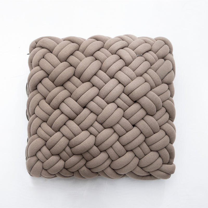 handmade cotton knot throw pillow, view 4 - MRSLM