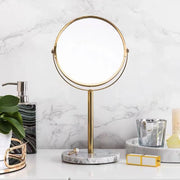 natural marble 360 rotating makeup vanity mirror, view 6 - MRSLM